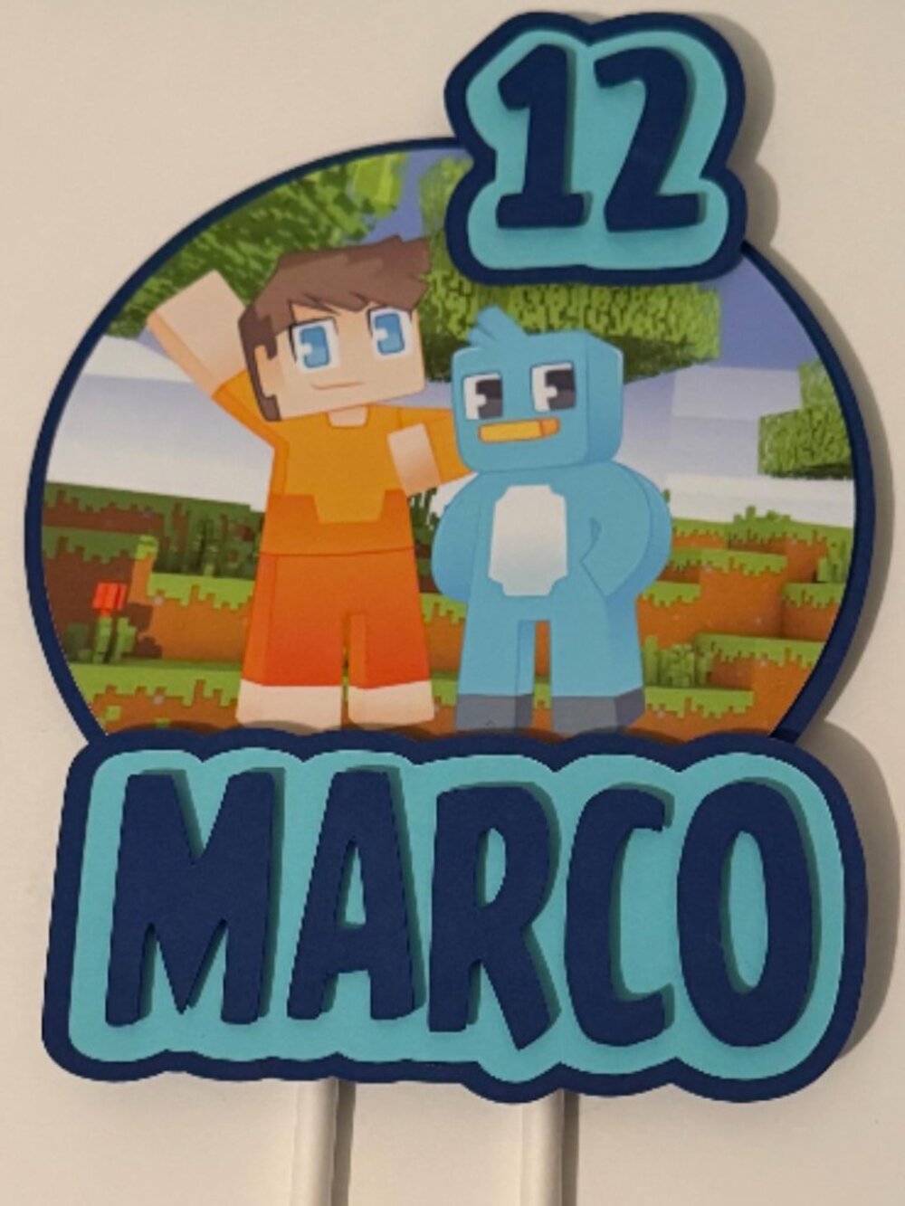 Milo and Chip Customizable Cake Topper